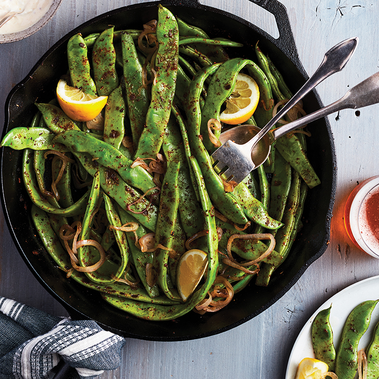 Romano beans with baharat