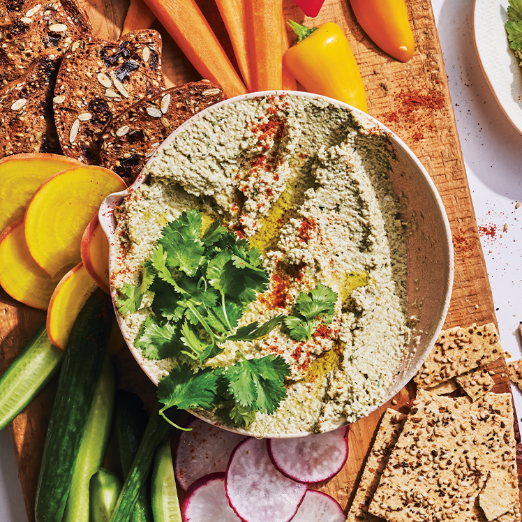 Zucchini Cilantro Hummus Recipe